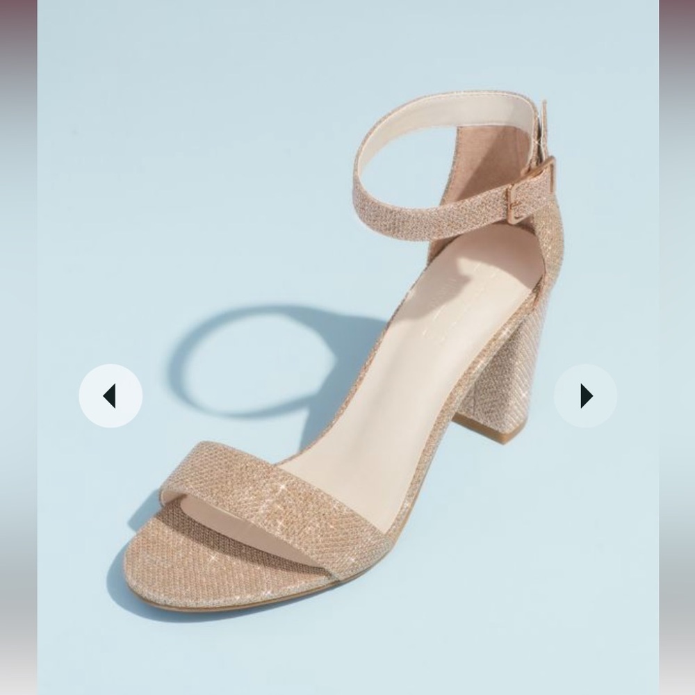 Brand new David’s Bridle studio gold heels.